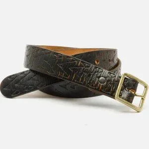Re/Done | Accessories | Redone Worn Brown Embossed Square  display picture 3